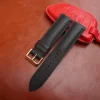 Black Epsom leather watch strap 2