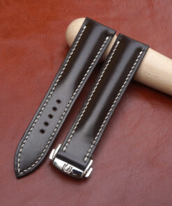 Black Pullup Leather Watch Strap for Omega 1