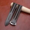 Black Pullup Leather Watch Strap for Omega