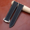 Black Suede Leather Watch Strap For Omega 1