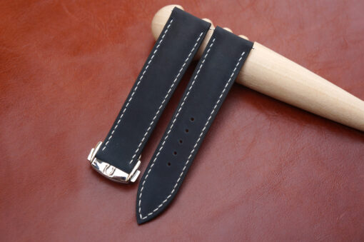 Black Suede Leather Watch Strap For Omega 1