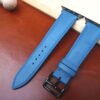 Blue Epsom French calfskin Apple watch strap 1