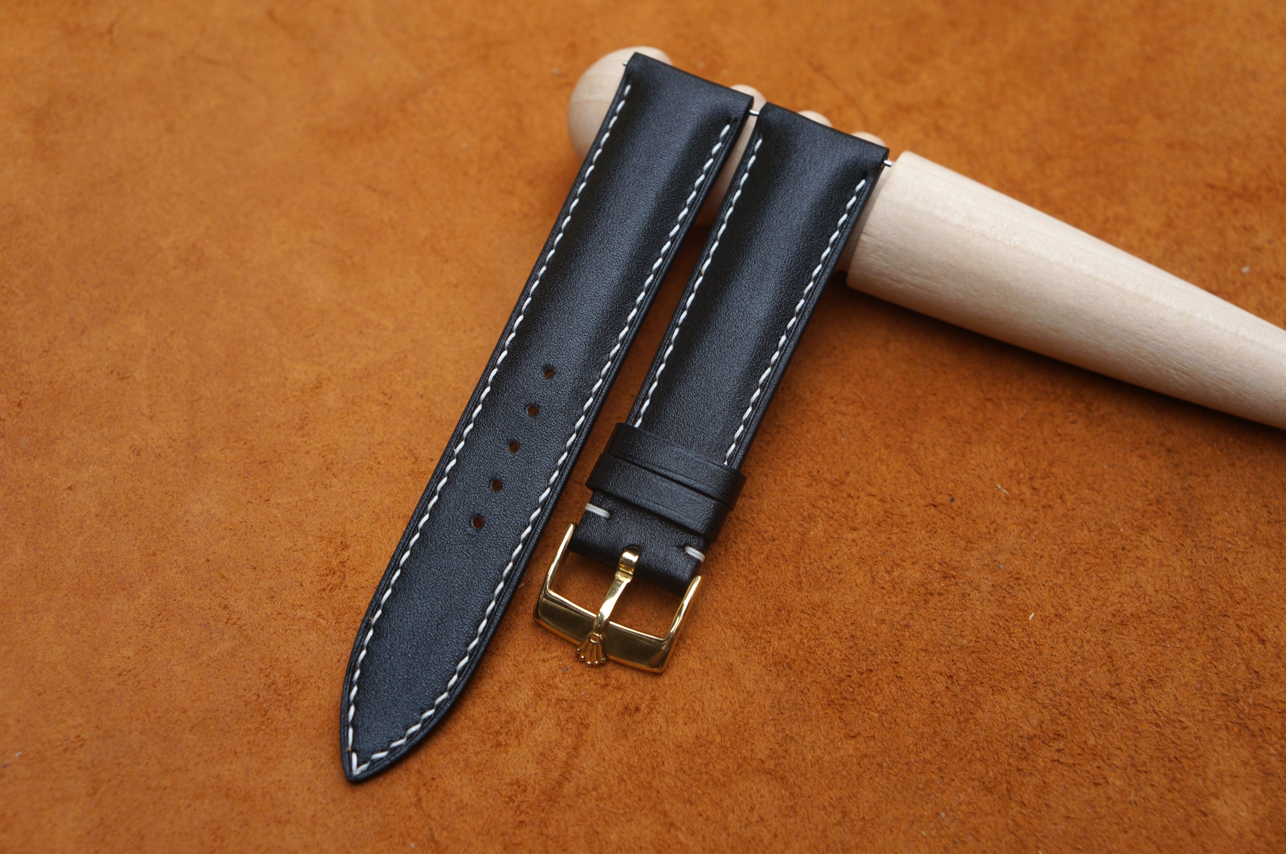 Box Calf Leather Watch Strap for Rolex 2
