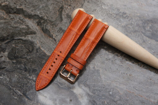 Brown USA Alligator Leather Watch Strap 3
