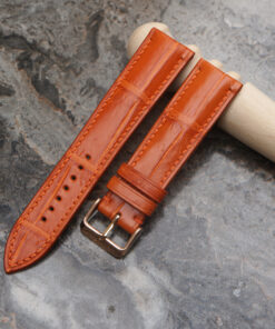 Brown USA Alligator Leather Watch Strap