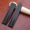 Dark Brown Suede Leather Watch Strap For Omega 3