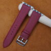 Dark Red Epsom Leather Watch Strap For Apple Watch 2