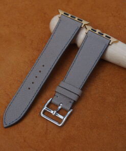 Grey Epsom Leather Watch Strap For Apple Watch 2