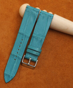 Light Blue Alligator Leather Watch Strap 1