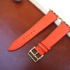 Nappa orange sheepskin leather watch strap