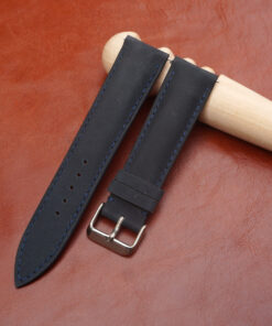 Navy Suede Leather Watch Strap 1