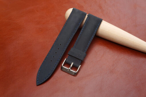 Navy Suede Leather Watch Strap 2