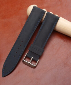 Navy Suede Leather Watch Strap