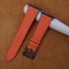 Orange Epsom Leather Watch Strap For Apple Watch 1