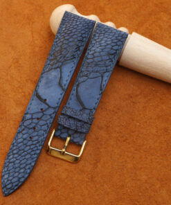 Ostrich Wax Leather Watch Strap 1