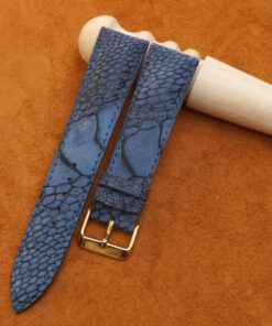Ostrich Wax Leather Watch Strap