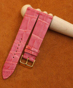 Pink Alligator usa Leather Watch Strap 3