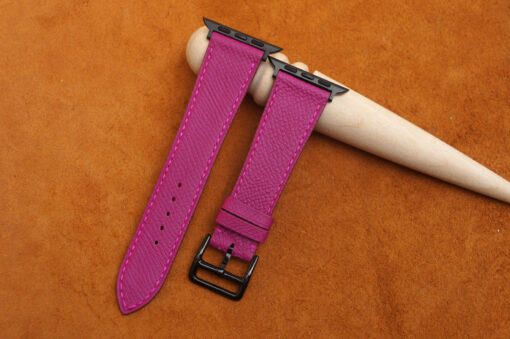 Pink Epsom Leather Watch Strap 2