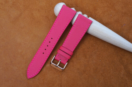 Pink Epsom Lether Watch Strap