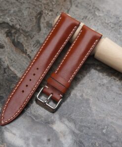 Pullup Brown Leather Watch Strap 1