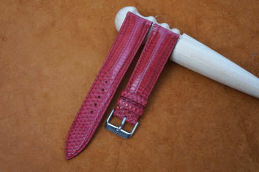 Red Lizard Leather Watch Strap 1