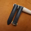 black Box Leather Watch Strap with Clasp for Omega 1