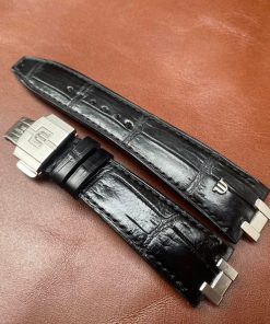 black alligator usa watch strap for Maurice Lacroix