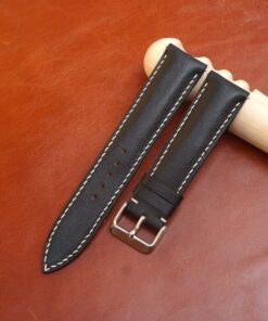 black box calf leather watch strap 1