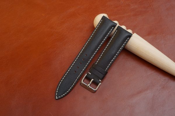 black box calf leather watch strap 2