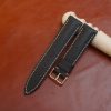 black epsom leather watch strap