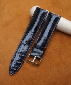 black rolex leather watch strap