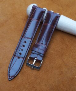 brown alligator leather watch strap for rolex