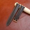 brown box calf leather watch strap 1
