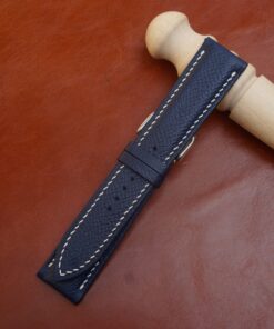 navy epsom leather watch strap 2