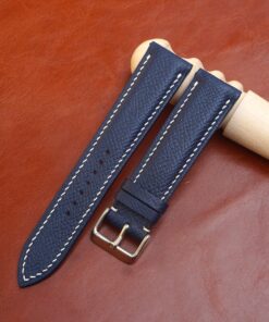navy epsom leather watch strap