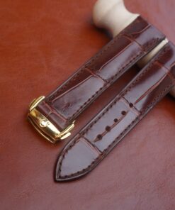 omega leather watch strap alligator handmade leather watch strap.JPG