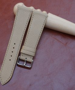 Cream Epsom Leather Watch Strap