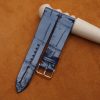 Navy Alligator Leather Watch Strap