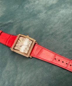 Red Alligator Leather Watch Strap for franck muller