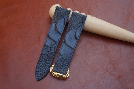 Wax Ostrich Leather Watch Strap