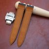 black alligator leather watch strap for Cartier 2