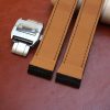 black alligator leather watch strap for Cartier 4