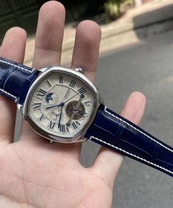 Navy Alligator Leather Watch Strap for Cartier