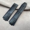 Black Alligator leather watch strap for OP