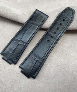 Black Alligator leather watch strap for OP