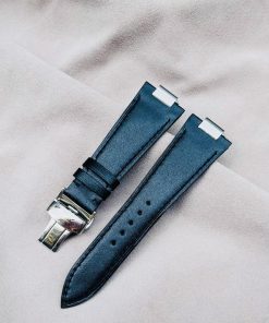 Black Calfskin leather watch strap for Tissot PRX