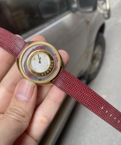 Red Lizard leather watch strap for Versace.jpg