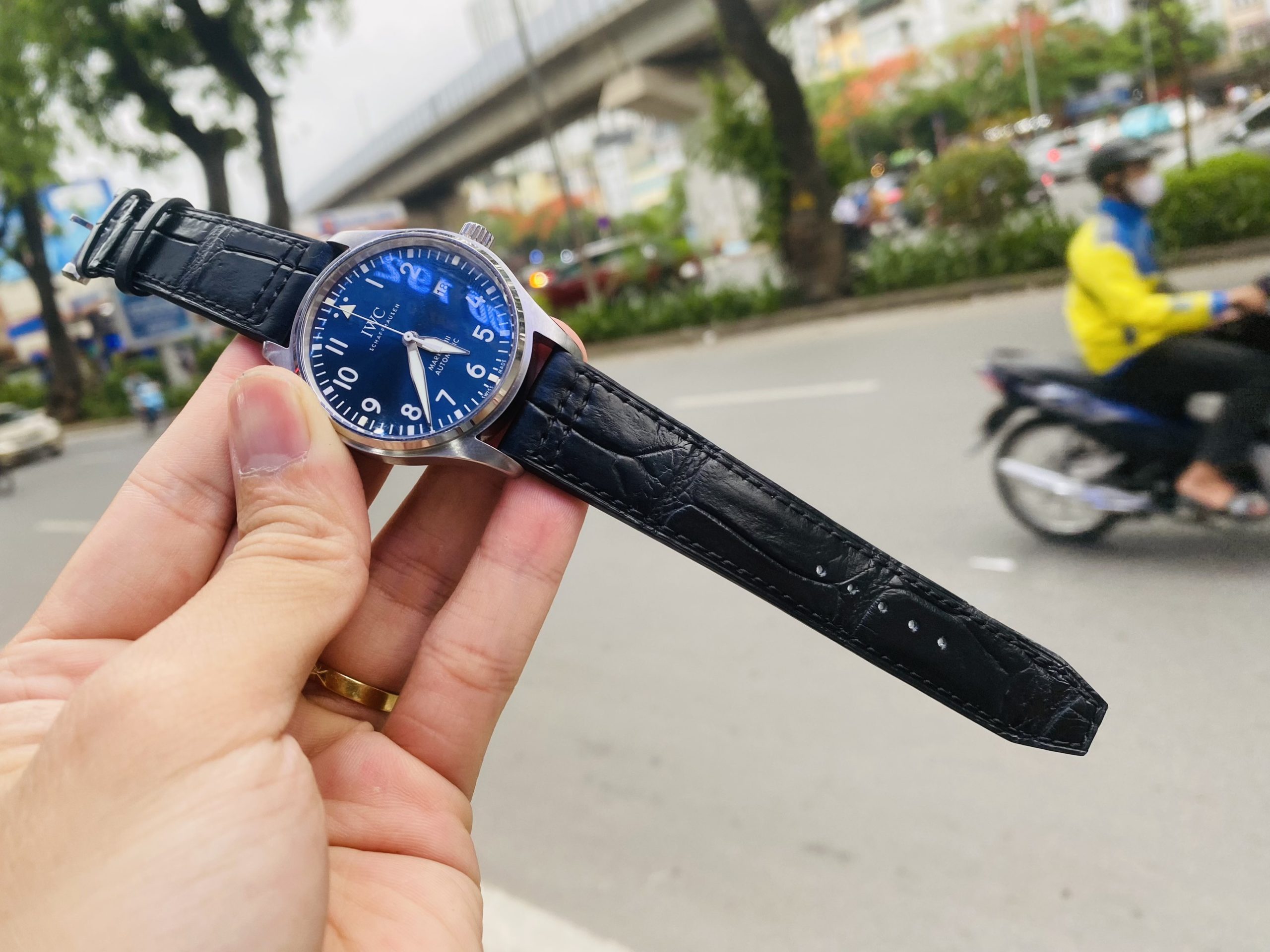 Iwc leather strap best sale